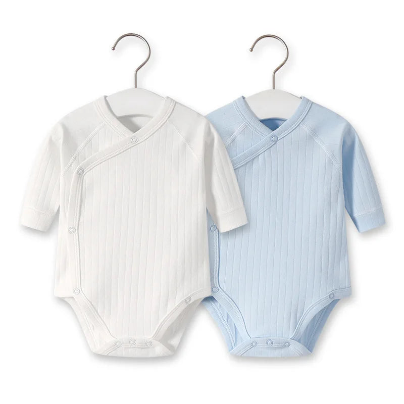2pcs/lot Newborn Baby Clothes Rompers Cotton Infant Long Sleeves