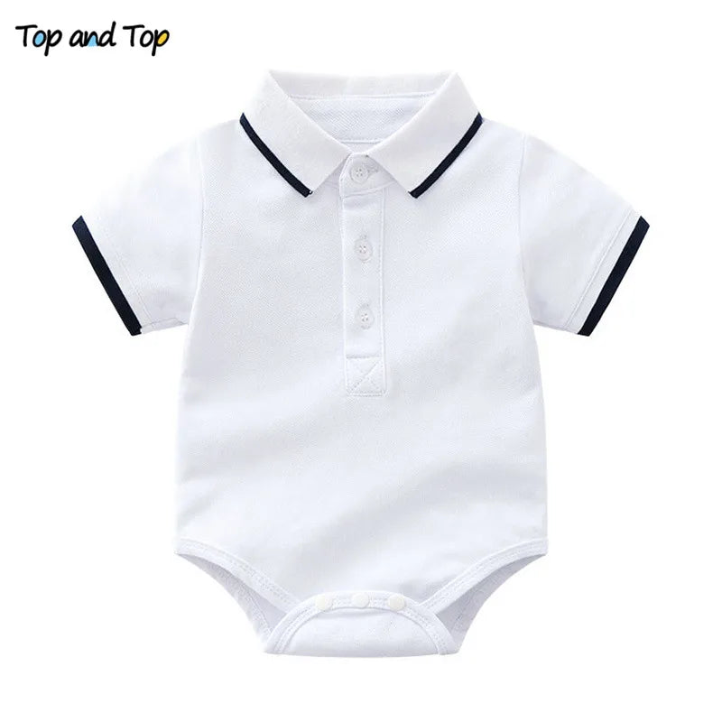 Baby Boy Clothing Set Summer Cotton Short Sleeve Romper Tops+Shorts Infant Boys Outfits Toddler Boy Clothes