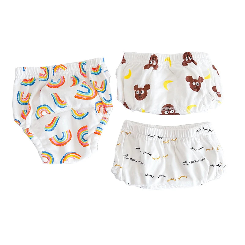 3 Pieces/lot Baby Training Pants 6 Layers Baby Cloth Diaper Reusable Washable Cotton Elastic Waist Cloth Diapers 8-18KG Nappy