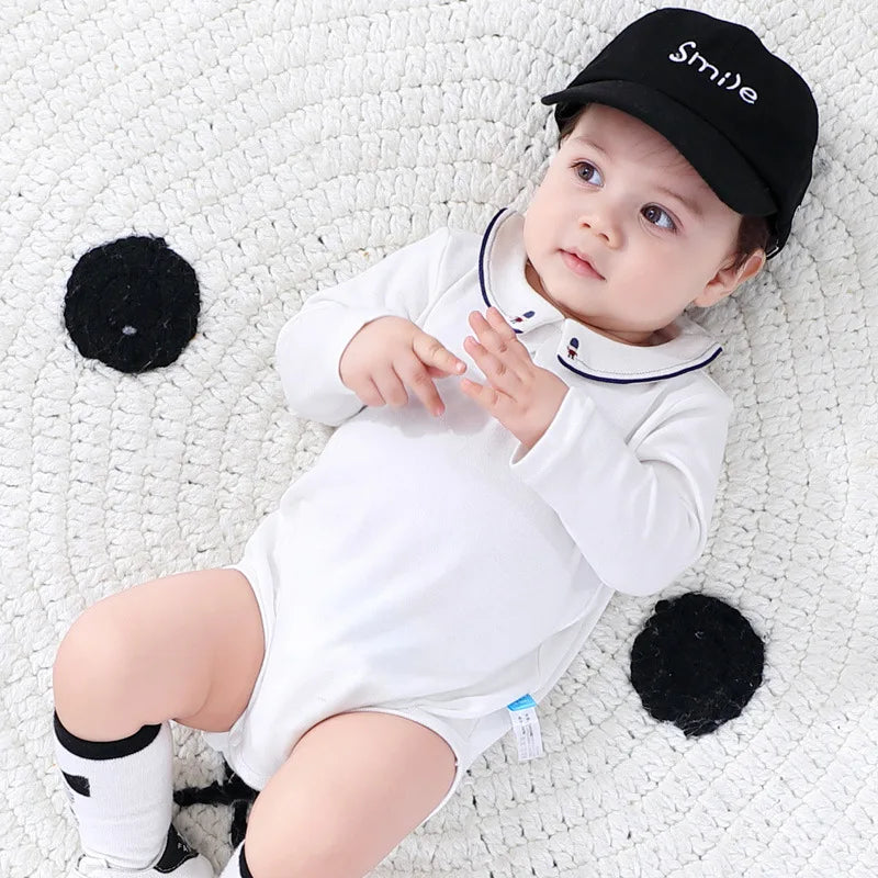Newborn Lovely Baby Long Sleeve Cotton Bodysuits Infant Romper Girls Boys Soft Toddler Clothes Jumpsuits 0-24M